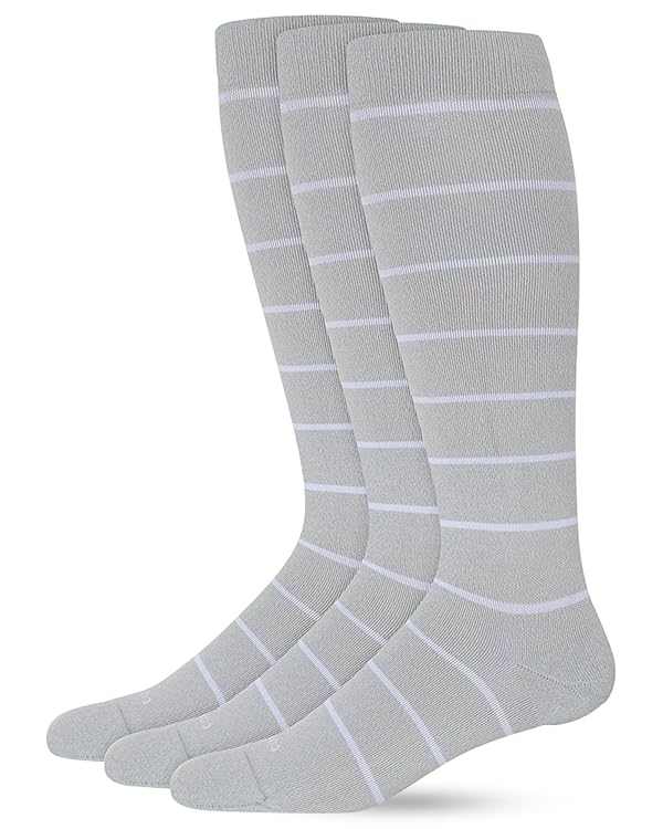 Nylon Knee High Socks - 15-20mmHg Graduated Compression Socks - Soft & Breathable Support Unisex Socks