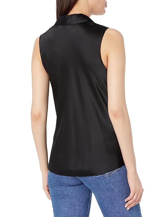 Vince Womens Sleevels Bias Shirt