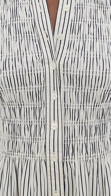 Madewell Women's Smocked Midi Shirt Dress