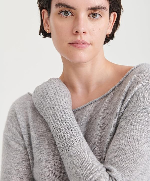 NAADAM Womens Cashmere Boatneck Sweater