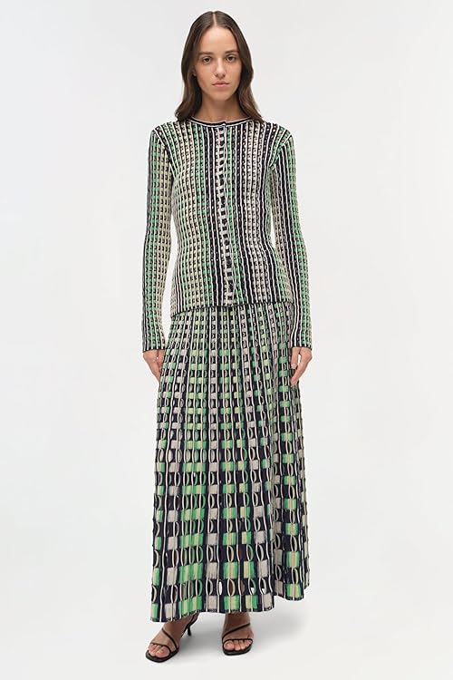 Drue Eyelet Knit Midi Skirt