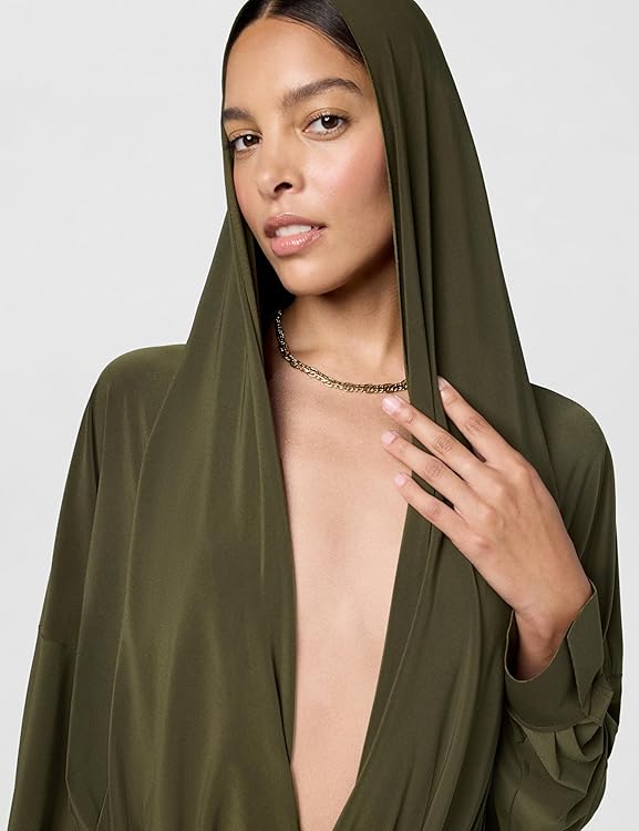 Norma Kamali Women's Hooded Super Oversized Bf Nk Shirt Bodysuit