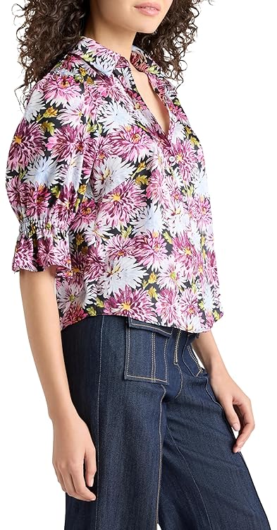 Cinq à Sept Womens Dahlia Print Fiona Top