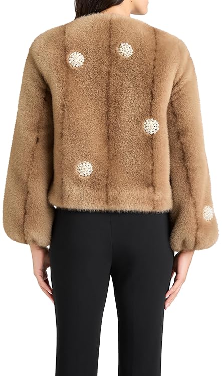 Cinq à Sept Women's Pearl Coral Bubbles Faux Mink Benson Coat