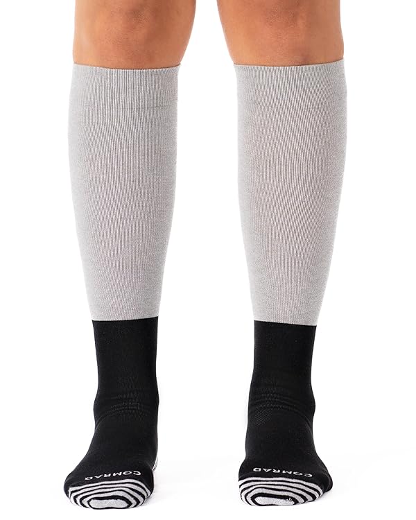 Comrad Premium Cotton Knee High Socks - 15-20mmHg Graduated Compression Socks - Soft & Breathable, Unisex