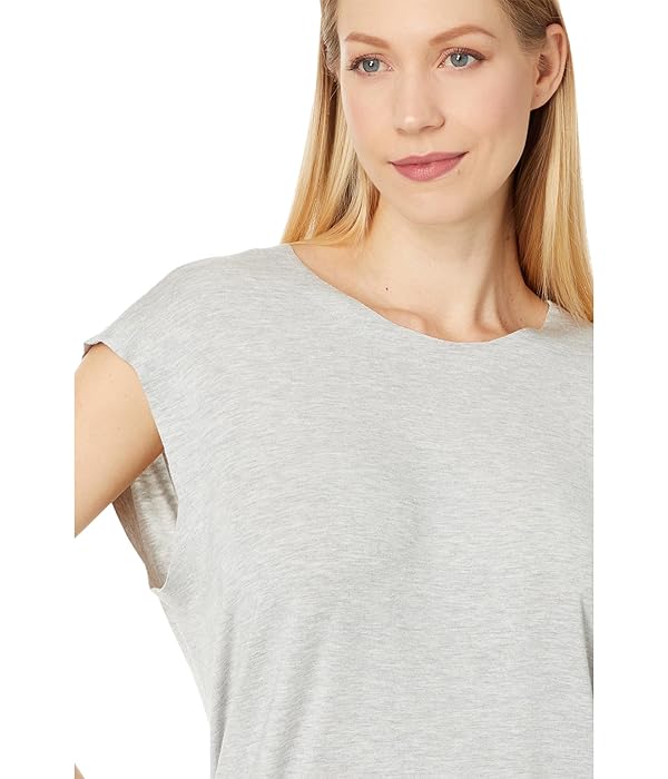Norma Kamali Women's Sleeveless Boyfriend Cropped Crewneck Top