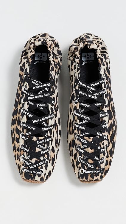 Ganni Women's Lace Up Sporty Ballerina Nylon Sneakers