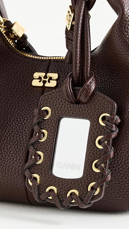 Ganni Women's Hobo Mini Grained Bag