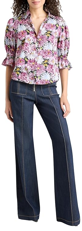Cinq à Sept Womens Dahlia Print Fiona Top