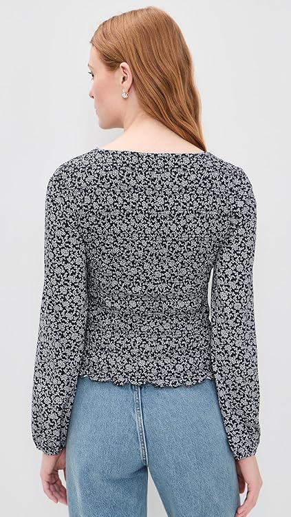 Madewell Women's Smocked Boatneck Top