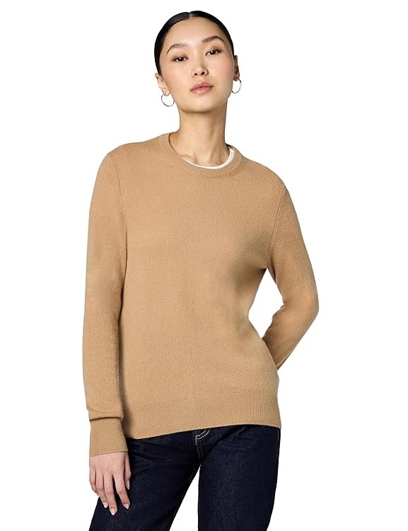 Women's Original Cashmere Crewneck Sweater (US, Alpha, Medium, Regular, Regular
