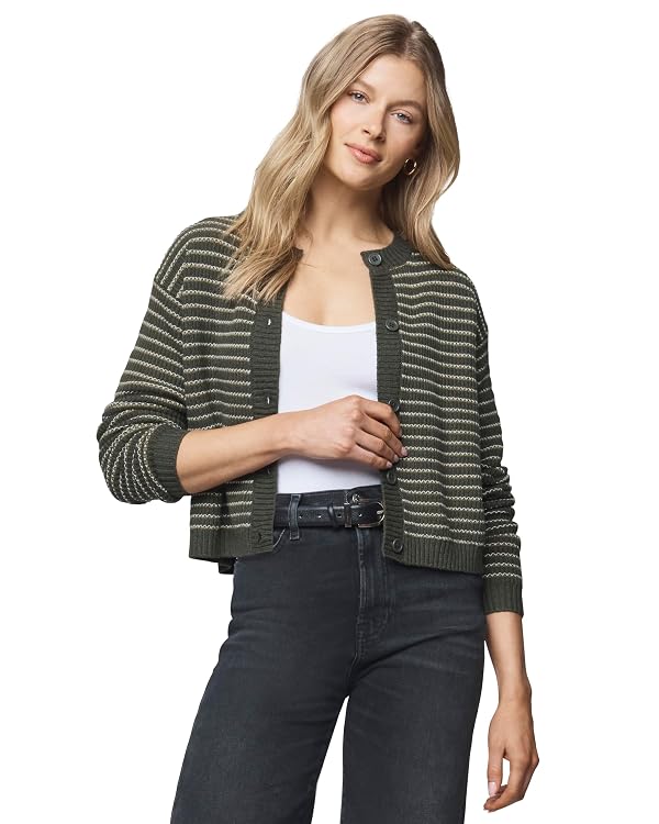 Splendid Women's Amber Stripe Crop Cardigan
