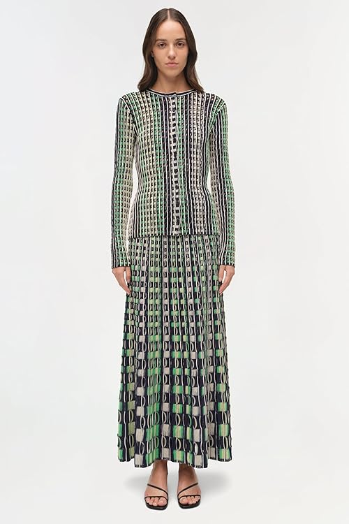 Drue Eyelet Knit Midi Skirt