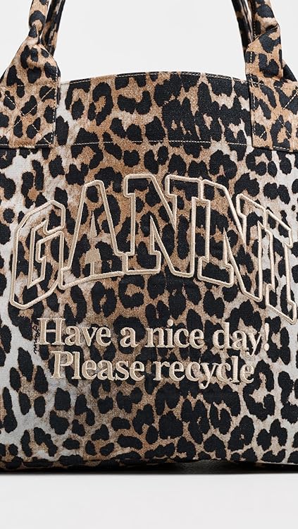 Ganni Women's Medium Trapeze Shopper Flock Reversible Tote