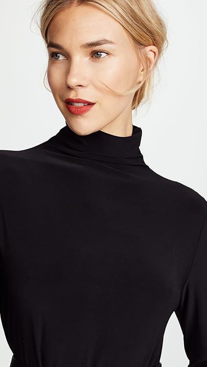 Norma Kamali Women's Long Sleeve Turtleneck Gown