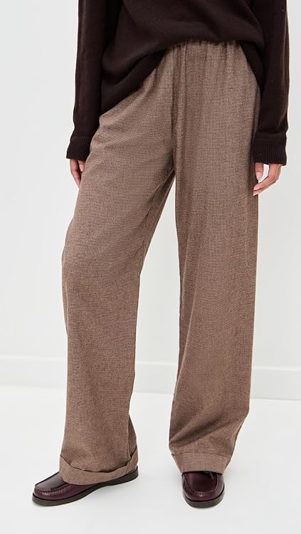 DONNI. Women's The Flannel Herringbone Simple Pants