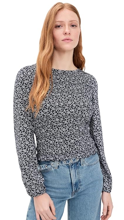 Madewell Women's Smocked Boatneck Top
