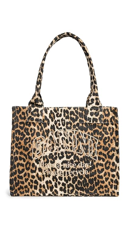 Ganni Women's Large Easy Shopper Print Tote