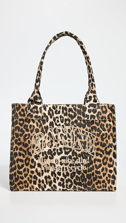 Ganni Women's Large Easy Shopper Print Tote