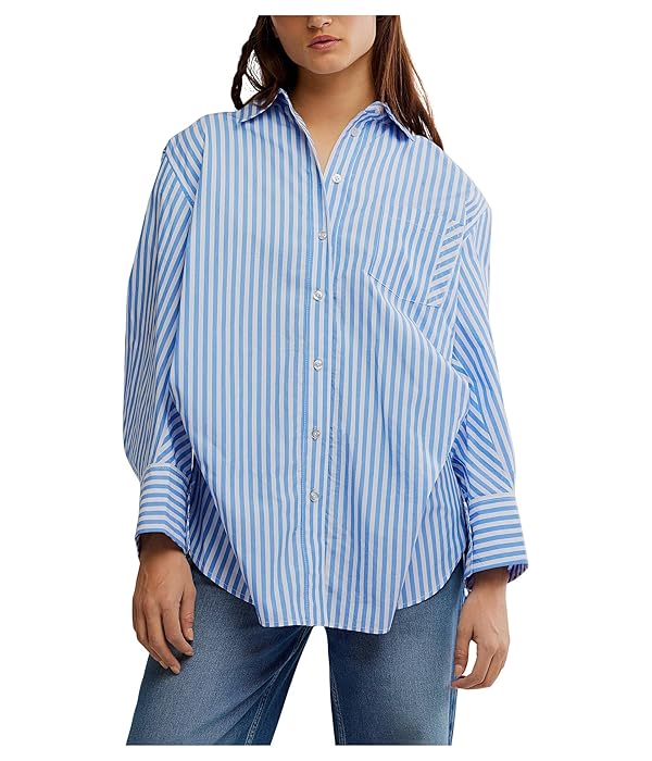 Free People Women's Sabine Striped Articulated Shirt