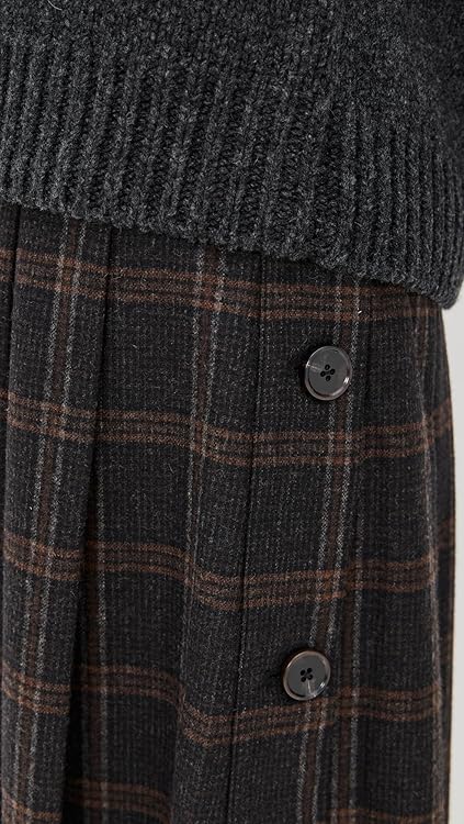Sea Women's Monroe Wool Plaid Combo Sweater Dress