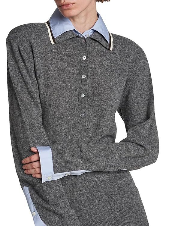 Mix Knit And Shirting Polo Shirt