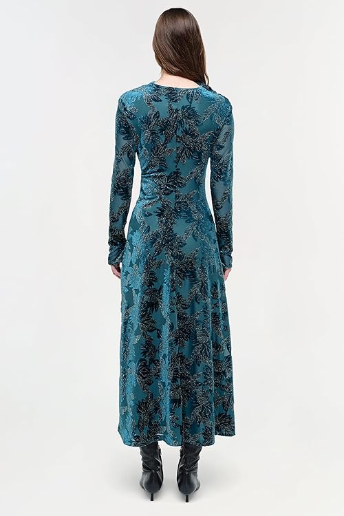 Ferrera Floral Velvet Midi Dress