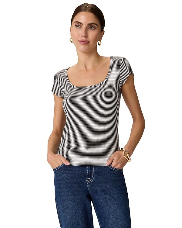 Splendid Women's Short Sleeve Scoop Tee
