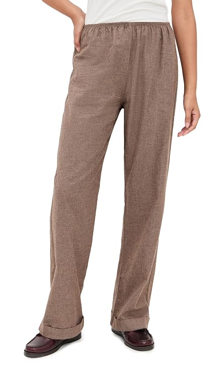 DONNI. Women's The Flannel Herringbone Simple Pants