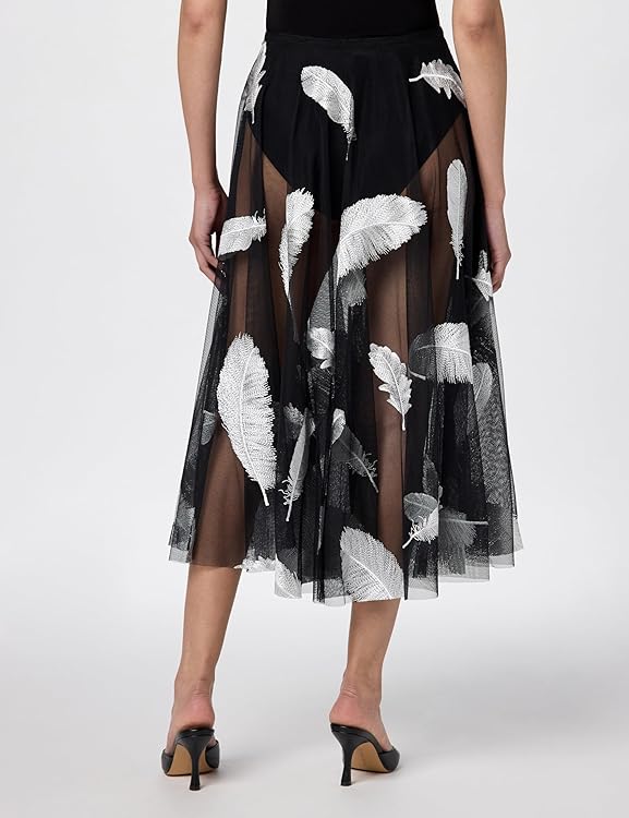 Norma Kamali Womens Flared Skirt to Midcalf (25)