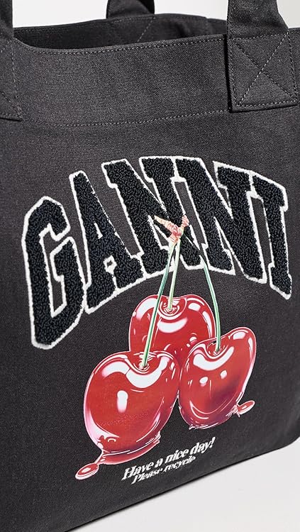 Ganni Women's Medium Trapeze Shopper Cherry Printed Tote