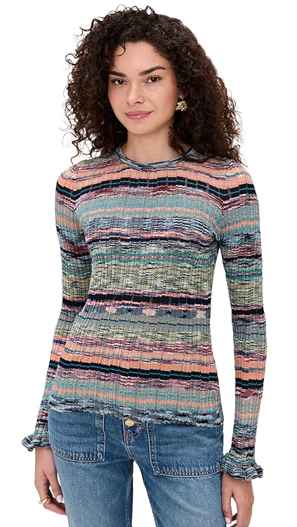 Ulla Johnson Women's Maci Long Sleeve Knit Pullover