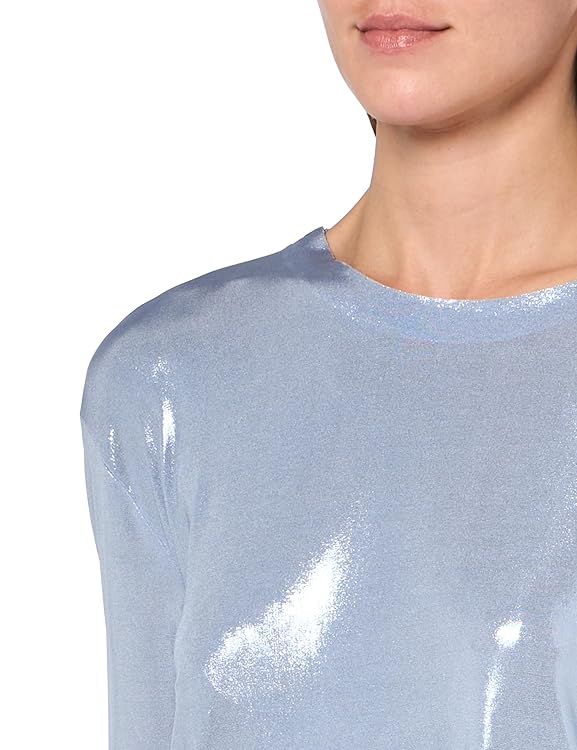 Norma Kamali Womens Boyfriend Long Sleeve Crew Top