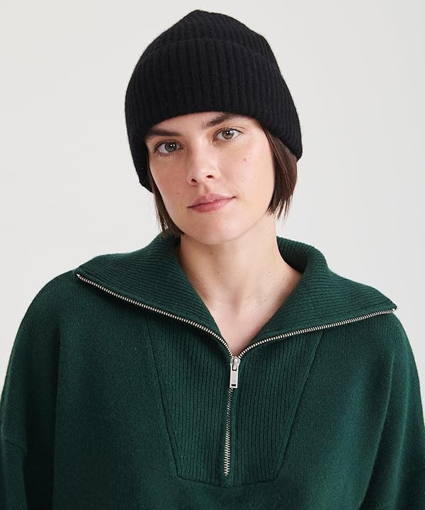 NAADAM Unisex Adult Signature Cashmere Ribbed Beanie