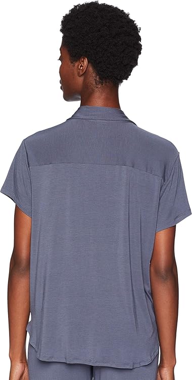 eberjey Women's Astrid Boyfriend TOP, Anthracite, Medium