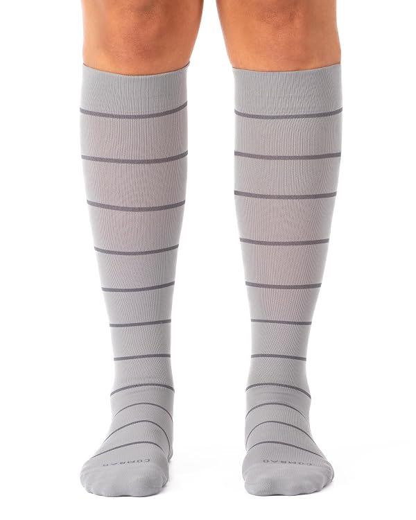 Nylon Knee High Socks - 15-20mmHg Graduated Compression Socks - Soft & Breathable Support Unisex Socks