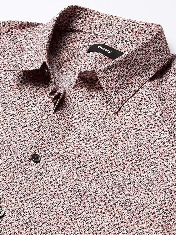 Theory Men's Printed Short Sleeve Woven, Irving Ss