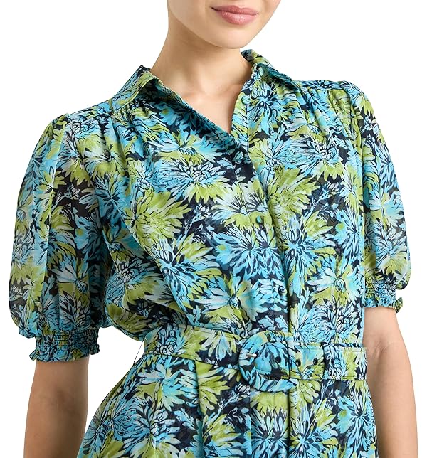 Cinq à Sept Women's Dahlia Print Halbini Dress