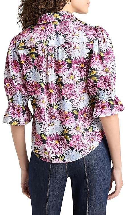 Cinq à Sept Womens Dahlia Print Fiona Top