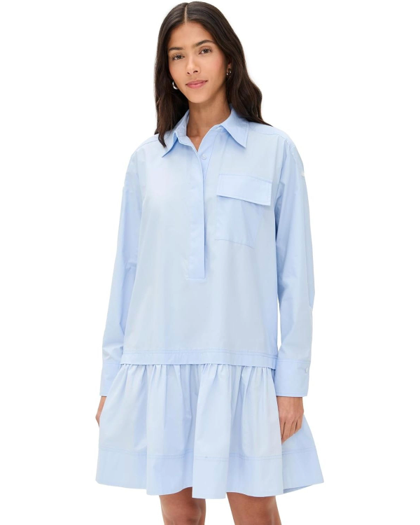 A.L.C. - Brooke Blue Midi Dress with Elegant Silhouette